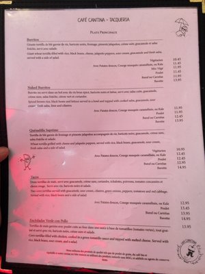 Menu photo 1 Café Cantina Montreal, QC Menu photo 1 Café Cantina Montreal, QC