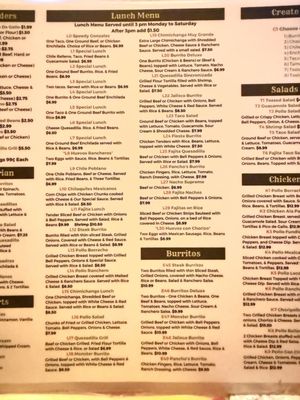 Menu photo 2 Jalisco Mexican Restaurant Manning, SC