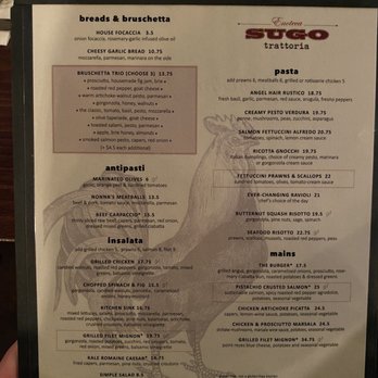 Sugo Trattoria - Menu March 2023 - Italian Near Me - Petaluma, California Sugo Trattoria - Menu March 2023 - Italian Near Me - Petaluma, California