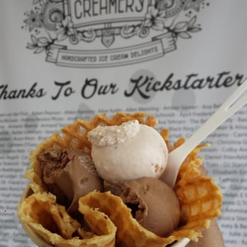 Long Beach Creamery - Midnight Oolong and Burnt Caramel in the most amazingly light and crispy waffle cone bowl you'll ever find. - Ice Cream & Frozen Yogurt Near Me - Long Beach, California Long Beach Creamery - Midnight Oolong and Burnt Caramel in the most amazingly light and crispy waffle cone bowl you'll ever find. - Ice Cream & Frozen Yogurt Near Me - Long Beach, California