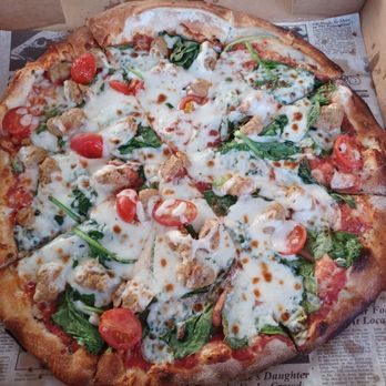 Marina 9 Barrios - Bajura pizza with added Italian sausage - Burgers Near Me