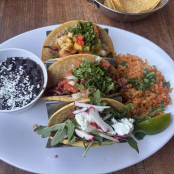 Cha Cha's Latin Kitchen - Tacos (3) shrimp, fish, and short rib - Mexican Near Me - Irvine, California Cha Cha's Latin Kitchen - Tacos (3) shrimp, fish, and short rib - Mexican Near Me - Irvine, California