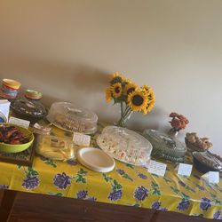 Ann's Catering - Chia pudding, Mini breakfast biscuits, assorted deviled eggs, tofu spring rolls, vegan farro salad