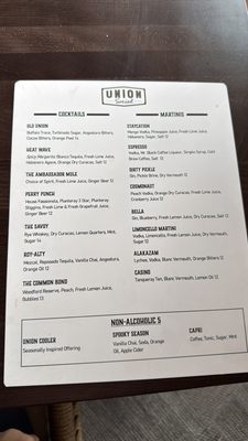 Menu photo 7 Union Social Fort Wayne, IN