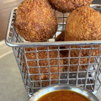 Fieldwork Brewing - Fried risotto balls with Marina - Breweries Near Me - San Ramon, California
