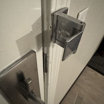 Residence Inn Fort Collins - Door bolt does not work and the security stopper is hanging on by a thread. - Hotels Near Me - Fort Collins, Colorado Residence Inn Fort Collins - Door bolt does not work and the security stopper is hanging on by a thread. - Hotels Near Me - Fort Collins, Colorado