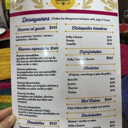 Antojitos Mex Sandy - Menu January 2026