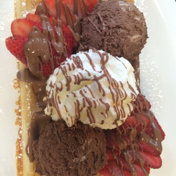 Le Petit Belge - Sickly rich chocolate moose. Couldn't eat more than a few bites. - Breakfast & Brunch Near Me - Vancouver, British Columbia