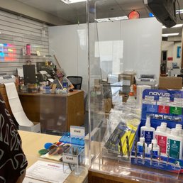 Front office, plexiglass protected. Used pens and sanitized pens separated Front office, plexiglass protected. Used pens and sanitized pens separated