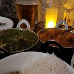 Basmati rice, chicken saagwala, and the colonial- simply delicious.