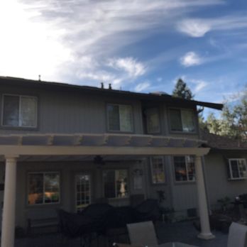 Mechals Painting - Back of house with 20' new patio cover to deal with - Painters Near Me - Folsom, California Mechals Painting - Back of house with 20' new patio cover to deal with - Painters Near Me - Folsom, California