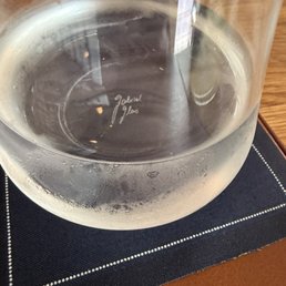 Chef's signature on the glass so classy Chef's signature on the glass so classy