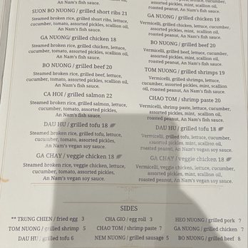 An Nam - Menu - Vietnamese Near Me - Somerville, Massachusetts