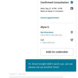 Joe’s Landscaping - Scheduled appointment