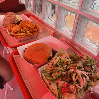 Bad Jimmy's - Double burger, veggie burger, fries, and wedge salad - Burgers Near Me - Phoenix, Arizona Bad Jimmy's - Double burger, veggie burger, fries, and wedge salad - Burgers Near Me - Phoenix, Arizona