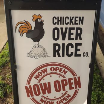 Chicken Over Rice - Sidewalk sign - Chicken Shop Near Me - San Diego, California