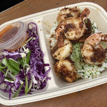 Aloha Aina - Garlic shrimp plate - Food Trucks Near Me - Columbus, Ohio