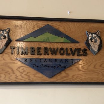 Timberwolves - Sign on the wall - Burgers Near Me - Mars Hill, Maine