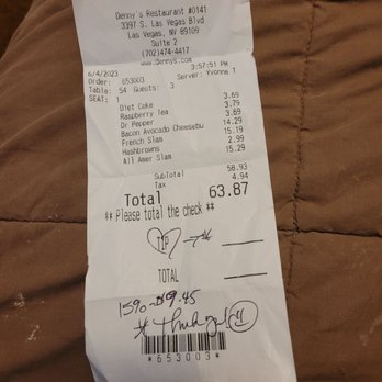 Denny's - Requesting tip - American Near Me - Las Vegas, Nevada Denny's - Requesting tip - American Near Me - Las Vegas, Nevada