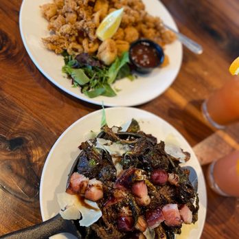 Stonebridge Restaurant - two plates of food on a table - Seafood Near Me - Milford, Connecticut
