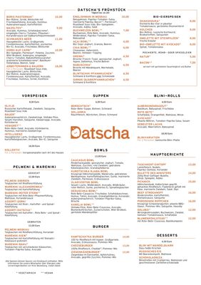 Menu photo 7 Café Datscha Kreuzberg Berlin, BE Menu photo 7 Café Datscha Kreuzberg Berlin, BE