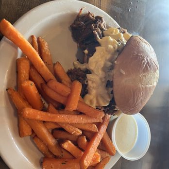 The Point Pub & Grill - The point pulled pork sandwich sweet potato fries and ranch. - Pubs Near Me - Medford, Oregon The Point Pub & Grill - The point pulled pork sandwich sweet potato fries and ranch. - Pubs Near Me - Medford, Oregon
