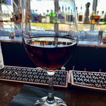 Brick 29 - Nice pour of Merlot, big windows behind the bar. - New American Near Me - Nampa, Idaho