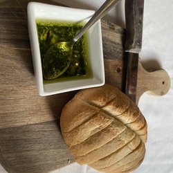 Eighteen Seminole St - Delicious bread and pesto oil