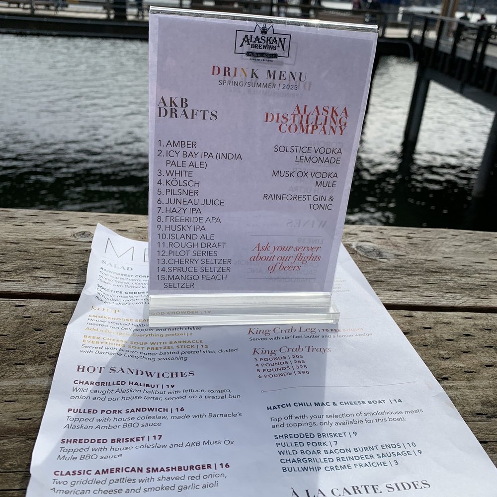 Alaskan Brewing Public House - Beer menu - Barbeque Near Me - Juneau, Alaska