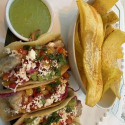 Ocean House at The Breakers - Fish tacos with plantain chips was very good. I liked it a lot.