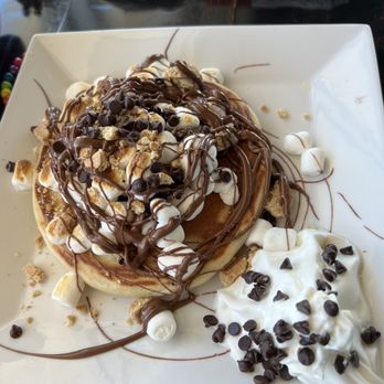 Noe’s Cafe - S'mores Pancake a la carte - Breakfast & Brunch Near Me - Spring, Texas Noe’s Cafe - S'mores Pancake a la carte - Breakfast & Brunch Near Me - Spring, Texas