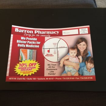 Barron Pharmacy - Flier with contact information and location/ fax info. - Drugstores Near Me - Ypsilanti, Michigan Barron Pharmacy - Flier with contact information and location/ fax info. - Drugstores Near Me - Ypsilanti, Michigan