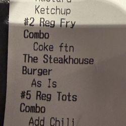 Wayback Burgers - Receipt knows what's up. TOTS.
