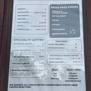 Pu Kena Coffee - Coffee menu Aug 2026 - Coffee & Tea Near Me - Aiea, Hawaii Pu Kena Coffee - Coffee menu Aug 2026 - Coffee & Tea Near Me - Aiea, Hawaii