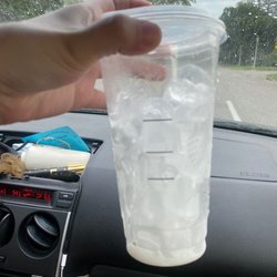 Starbucks - So much ice !! Three sips of a dragon drink. Smh.