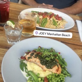 JOEY Manhattan Beach - Lobster spaghetti and Herb Crush Salmon - New American Near Me - Manhattan Beach, California JOEY Manhattan Beach - Lobster spaghetti and Herb Crush Salmon - New American Near Me - Manhattan Beach, California