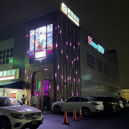 Front of the venue with cool LED screen