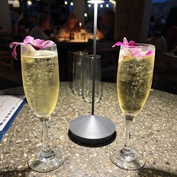 Deck. - House sparkling wine they brought out for us to help us celebrate - Hawaiian Near Me - Honolulu, Hawaii Deck. - House sparkling wine they brought out for us to help us celebrate - Hawaiian Near Me - Honolulu, Hawaii