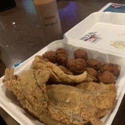 The Hideaway - Fried whitefish and hushpuppies!