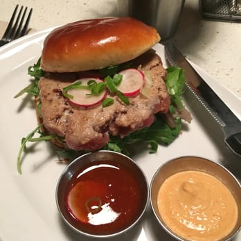 The Counter - Tuna tataki burger (1/3 lb) with sweet Sriracha sauce from the pre-built menu. - Burgers Near Me - Honolulu, Hawaii The Counter - Tuna tataki burger (1/3 lb) with sweet Sriracha sauce from the pre-built menu. - Burgers Near Me - Honolulu, Hawaii