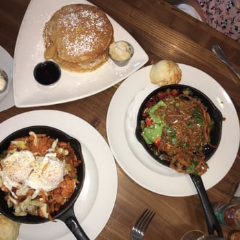 Hash Kitchen - Lump Crab Sweet Potato Hash, Lemon Ricotta Pancakes and Huevos Rancheros Hash, Yum!!! - Breakfast & Brunch Near Me - Scottsdale, Arizona