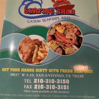 Surfing Crab - Front menu - Cajun/Creole Near Me - San Antonio, Texas Surfing Crab - Front menu - Cajun/Creole Near Me - San Antonio, Texas