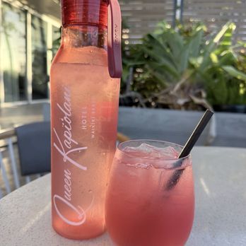 Deck. - Guava juice and water bottle - Hawaiian Near Me - Honolulu, Hawaii