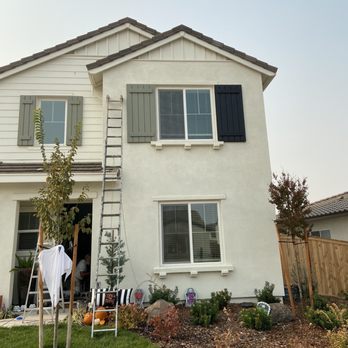 Help-U-Paint - New paint on right shutter. - Painters Near Me Help-U-Paint - New paint on right shutter. - Painters Near Me