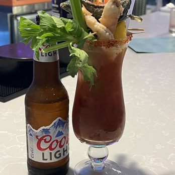 Pier 6 - Baller Bloody Mary... not so great. Especially if paying $20. The shrimp were soooo mushy. - Seafood Near Me - San Leon, Texas