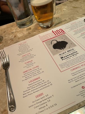 Menu photo 3 Barrafina London, XGL Menu photo 3 Barrafina London, XGL