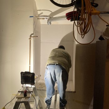 Hole In the Wall - Ron replaced the Type X drywall on 3 walls in garage where my water heater sits - Drywall Installation & Repair Near Me Hole In the Wall - Ron replaced the Type X drywall on 3 walls in garage where my water heater sits - Drywall Installation & Repair Near Me