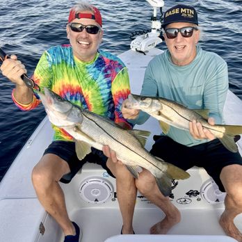 You’re On Fishing Charters - Andy & Bill taking advantage of the summertime snook action. - Boating Near Me You’re On Fishing Charters - Andy & Bill taking advantage of the summertime snook action. - Boating Near Me
