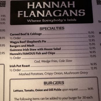 Hannah Flanagan's Pub - Specialities are the go-to. - Pubs Near Me - Hendersonville, North Carolina