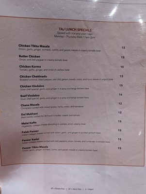 Menu photo 1 Taj Indian Grill Cooper City, FL Menu photo 1 Taj Indian Grill Cooper City, FL